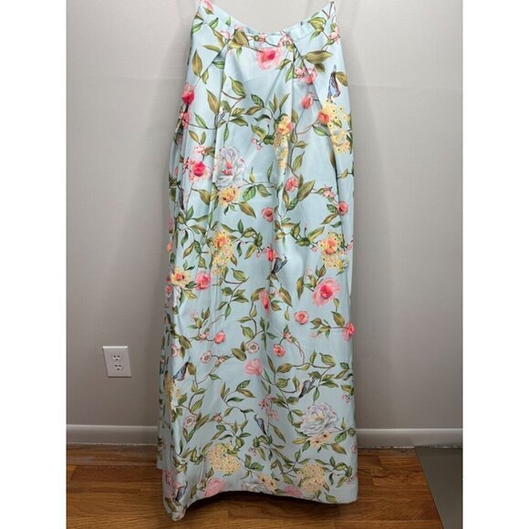 Sherri Hill Yellow and Floral Skirt Set - Picture 6 of 9